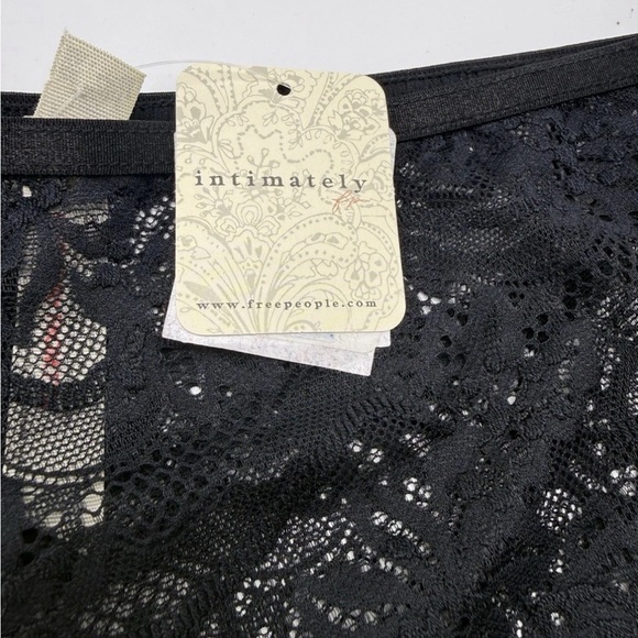 Intimately Free People Last Dance Lace Brief Sz L Black - Picture 5 of 6